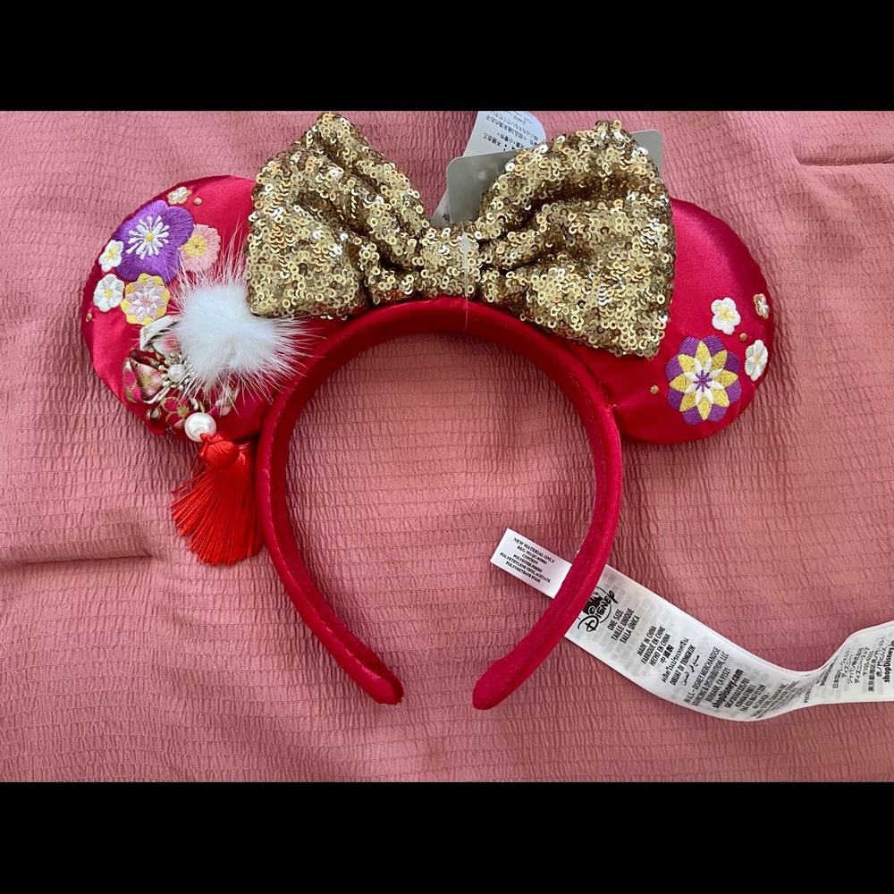 Minnie Mouse Ear Headband Lunar New Year 2022